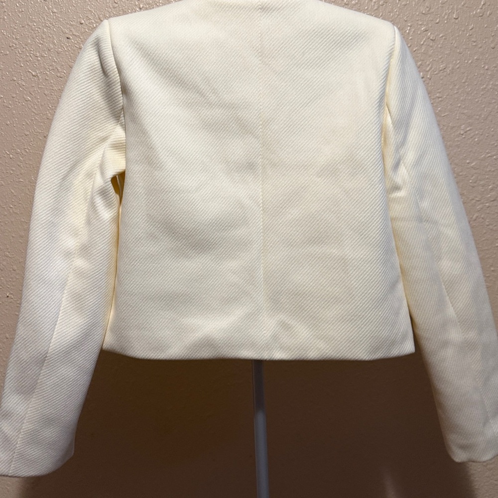 Old Money retro timeless classic Cream Button-Up Jacket gold buttons - Picture 6 of 11